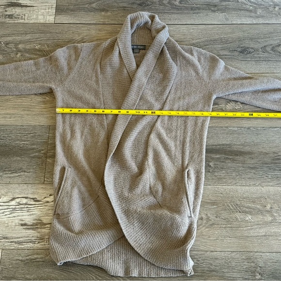 Barefoot Dreams Cozychic Lite Circle Cardigan Bamboo Pockets 423 Taupe Sz S - Picture 6 of 7